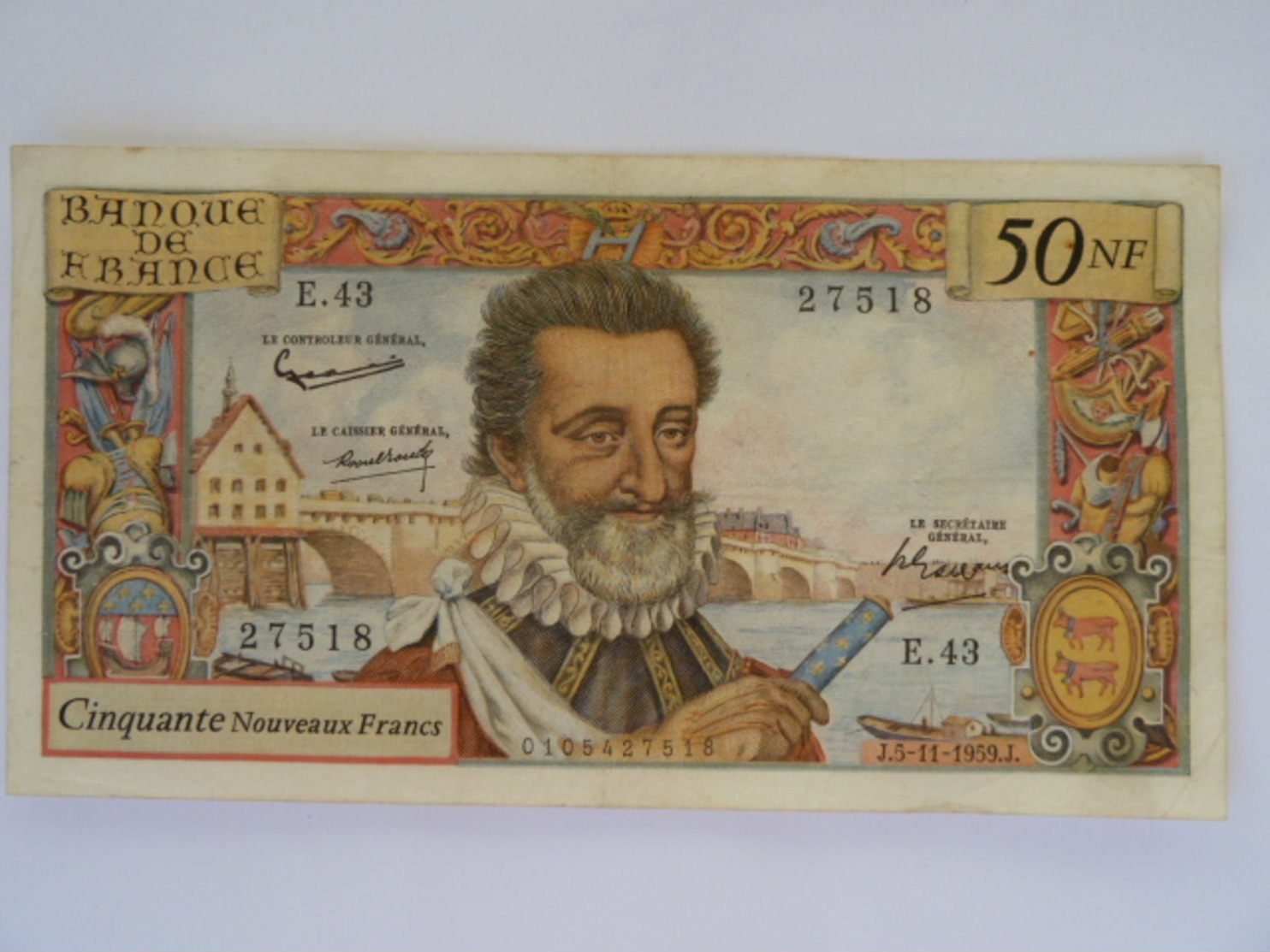 Billet De 50 N F Henri IV 1959 Série E état Splandide - SUP - 50 NF 1959-1961 ''Henri IV''