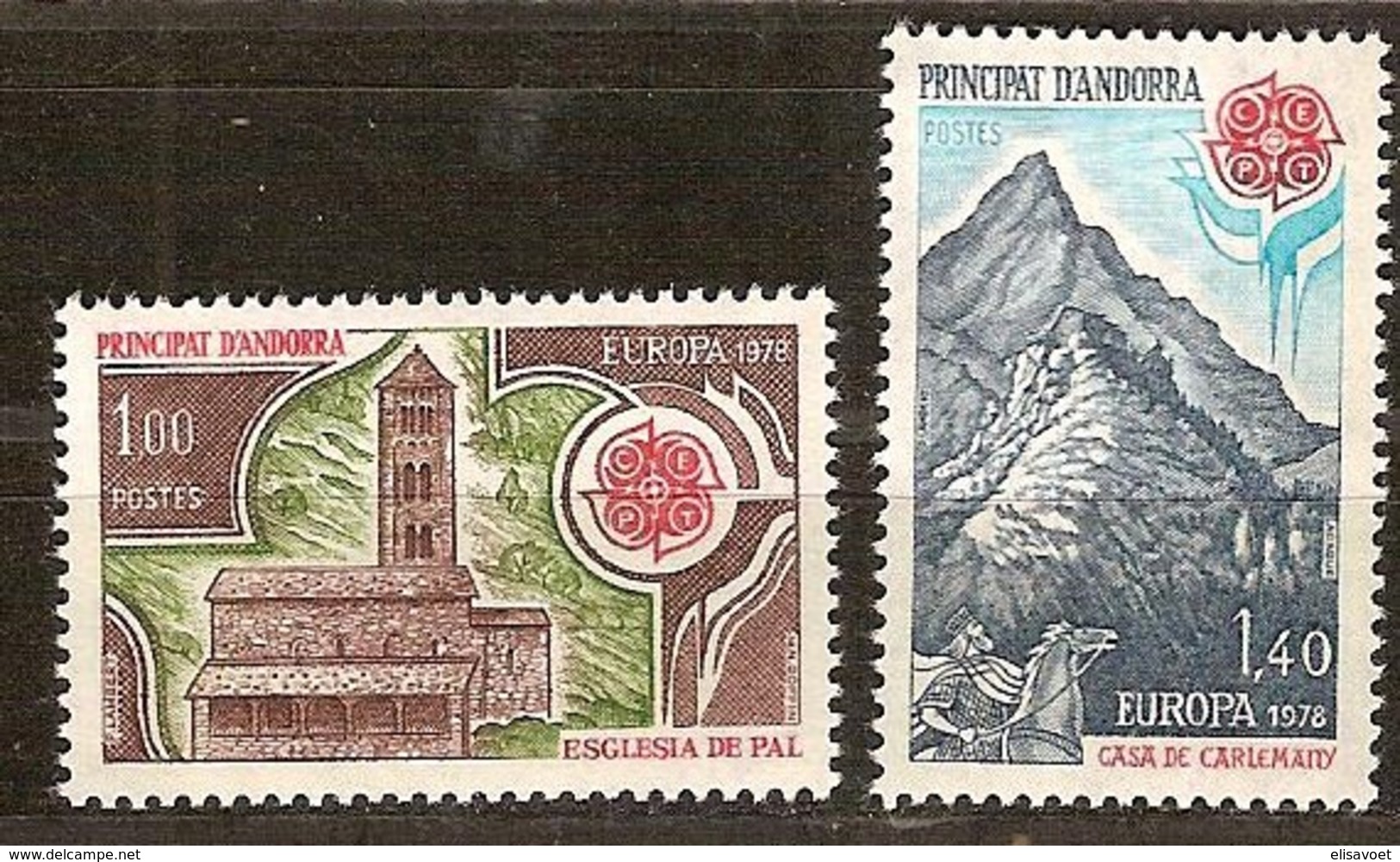 Andorra Andorre Cept 1978 Yvertn° 269-270 *** MNH Cote 27,00 Euro Europa - Neufs