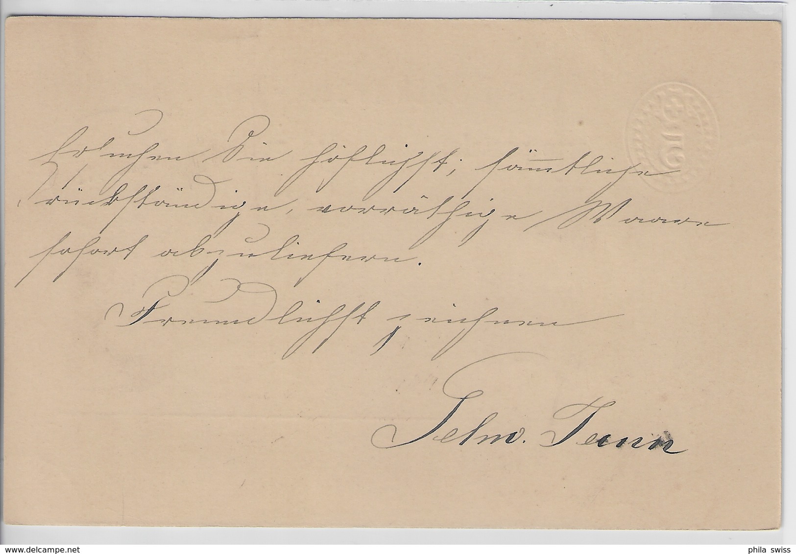 1879 PK 12 - Stempel: Stans Via Luzern To Aarau 18.VIII.84 - Stamped Stationery