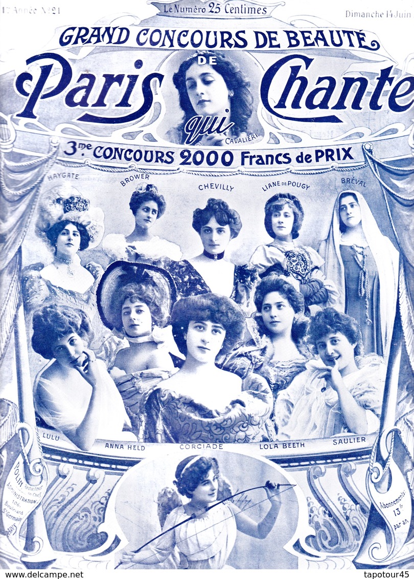 Paris Qui Chante Livre Musicale Ancien De 8 Pages  1 Ière Année N= 21 (1903) Pas De Sommaire - Partitions Musicales Anciennes