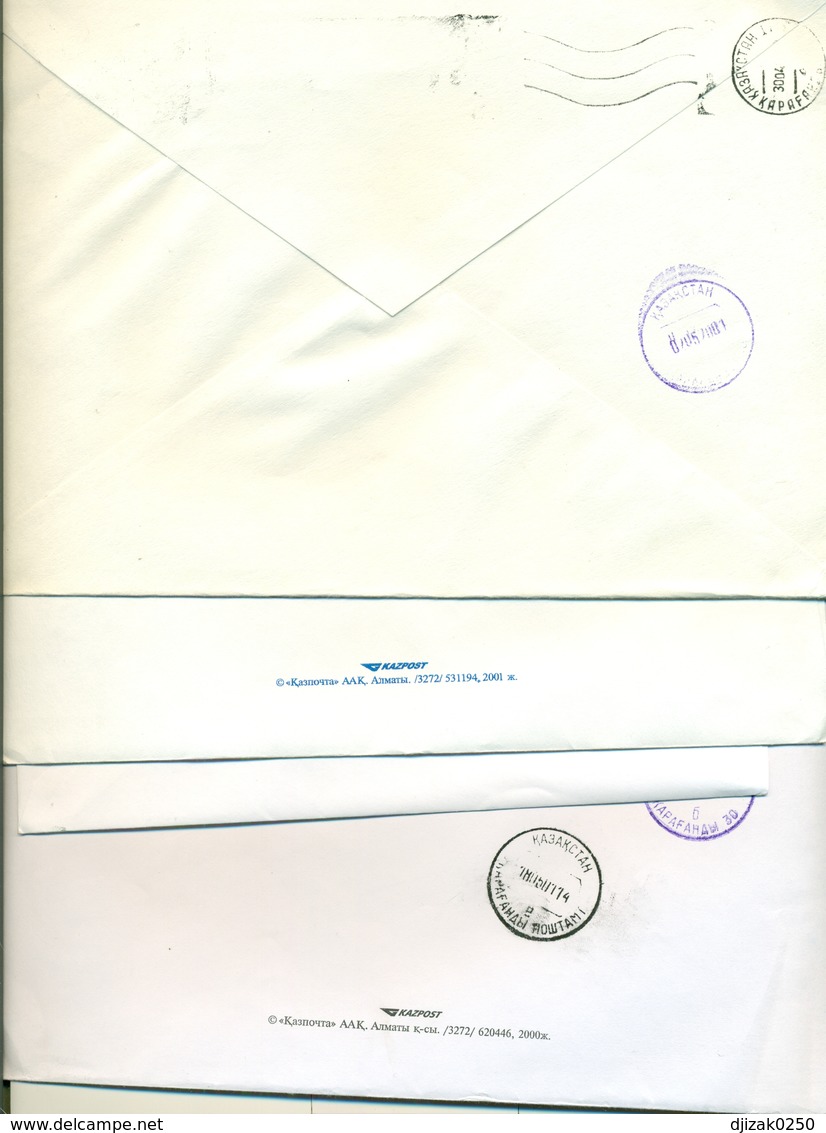 Kazakhstan.Four Envelopes Past The Mail. - Kazakhstan