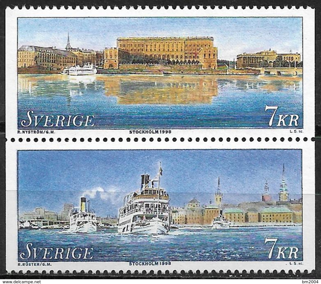 1998 Schweden Sverige   Yv. 2038-9  Mi. 2056-7 **MNH  Stockholm Cultural Capital Of Europe - Europäischer Gedanke