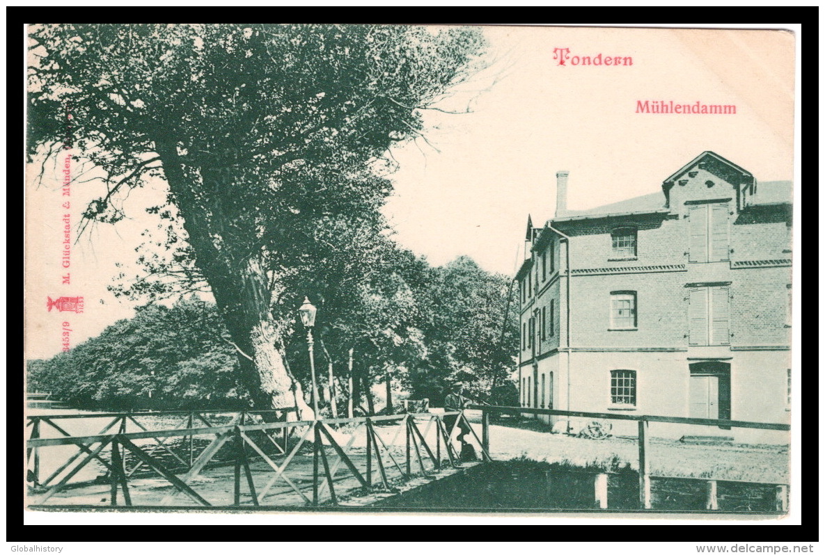 DD2754  DENMARK  TONDERN  MUHLENDAMM   POSTCARD - Danemark