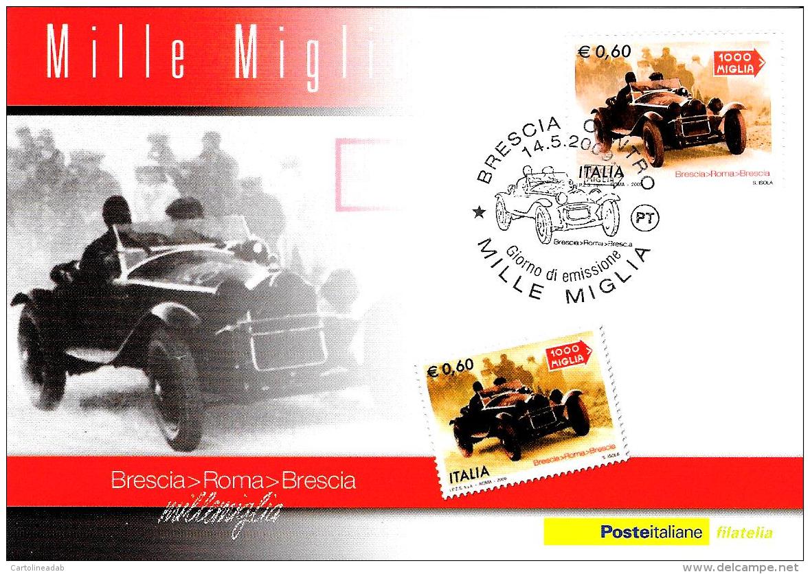 [MD1259] CPM - MILLE MIGLIA BRESCIA ROMA BRESCIA - 1000 MIGLIA - CON ANNULLO 14.5.2009 E FRANCOBOLLO - Non Viaggiata - Altri & Non Classificati