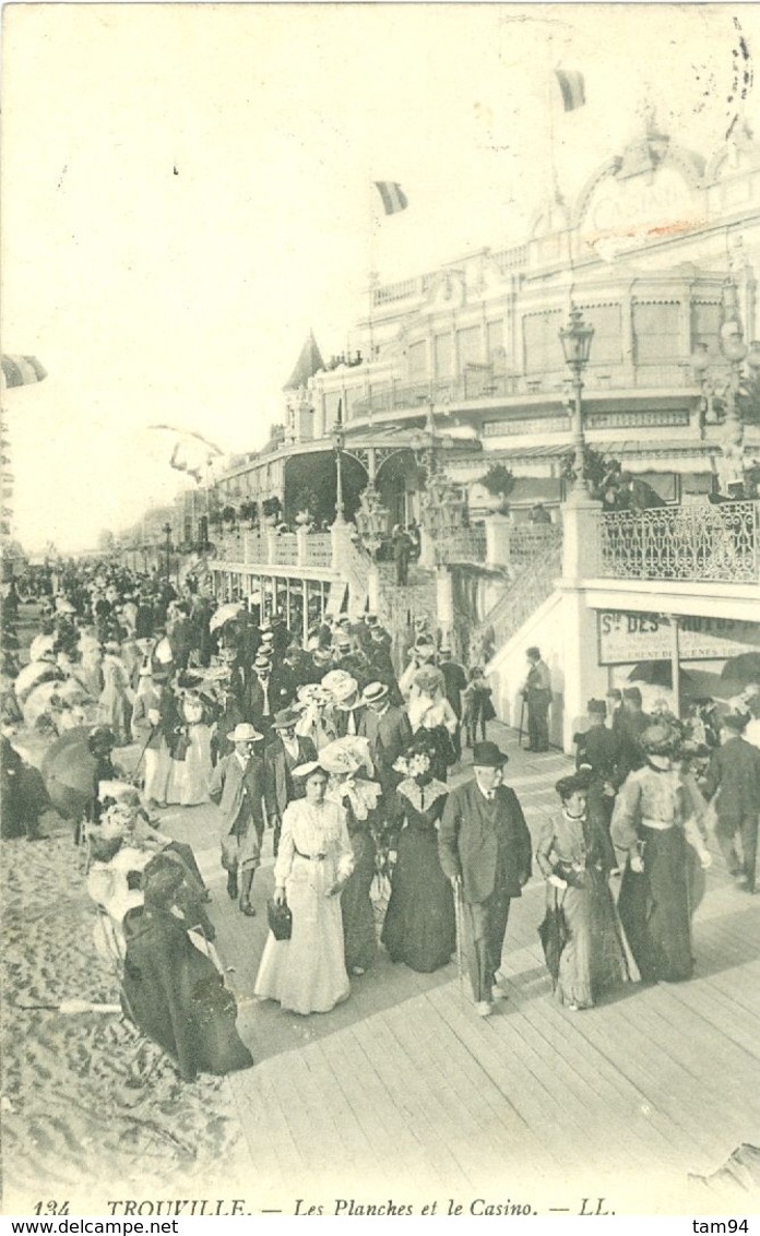 (14) TROUVILLE : Les Planches Et Le Casino (animée) - Trouville