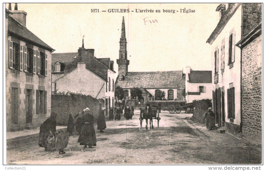 GUILERS .... L ARRIVEE AU BOURG ... L EGLISE - Otros & Sin Clasificación