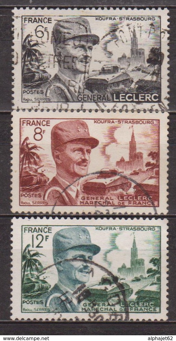 Général Leclerc, Cathédrale De Strasbourg - FRANCE - Maréchal De France - Char Sherman - N° 815-942-984 - 1948 - Oblitérés