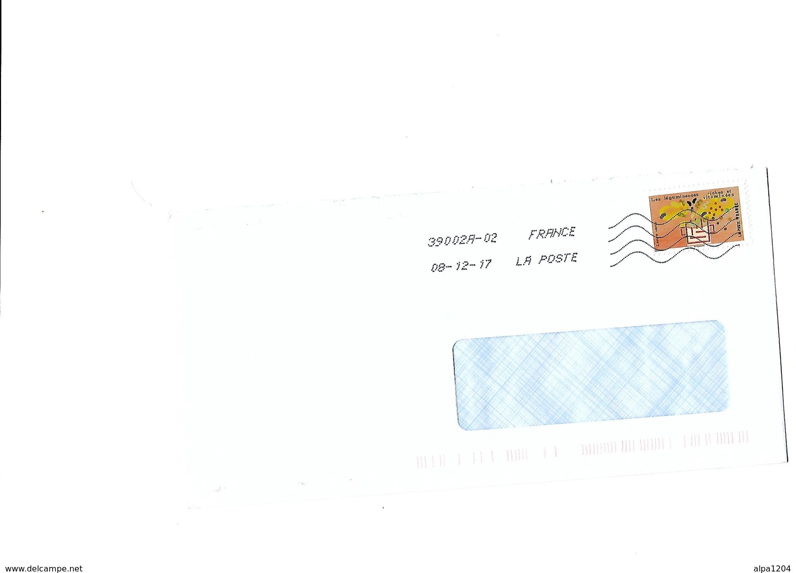 ENVELOPPE    AVEC  TIMBRE  LETTRE VERTE"LE GOUT" ANNEE 2017 OBLITERE - Lettres & Documents