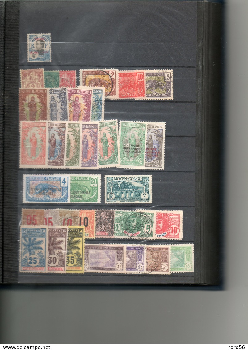 Collection Des Colonies Française-plusieurs Centaines De Timbres- - Locals & Carriers