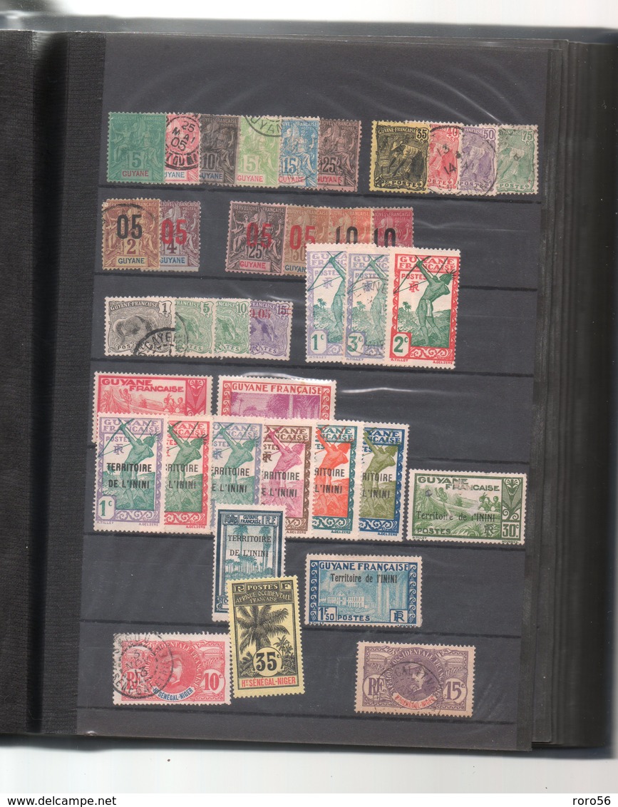 Collection des colonies française-plusieurs centaines de timbres-