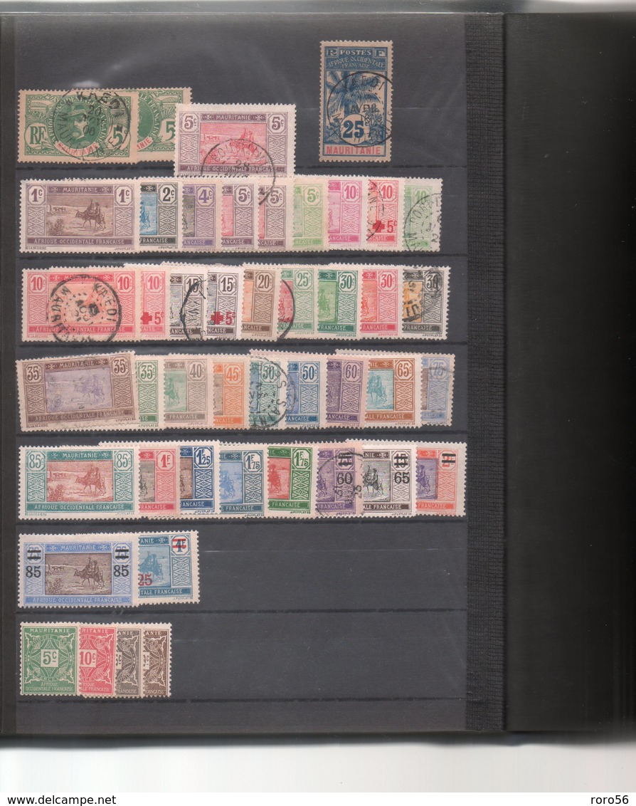 Collection des colonies française-plusieurs centaines de timbres-