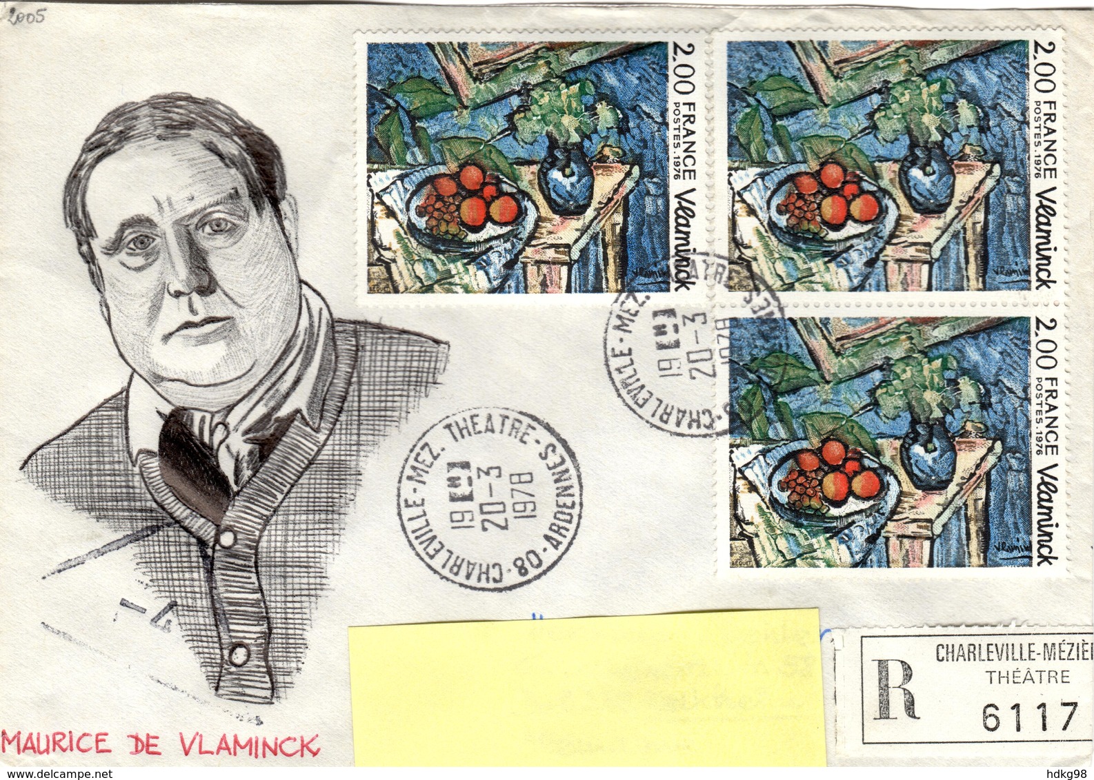 F+ Frankreich 1976 Mi 2005 Maurice De Vlaminck (UNIKAT / ÙNICO / PIÉCE UNIQUE) - Lettres & Documents