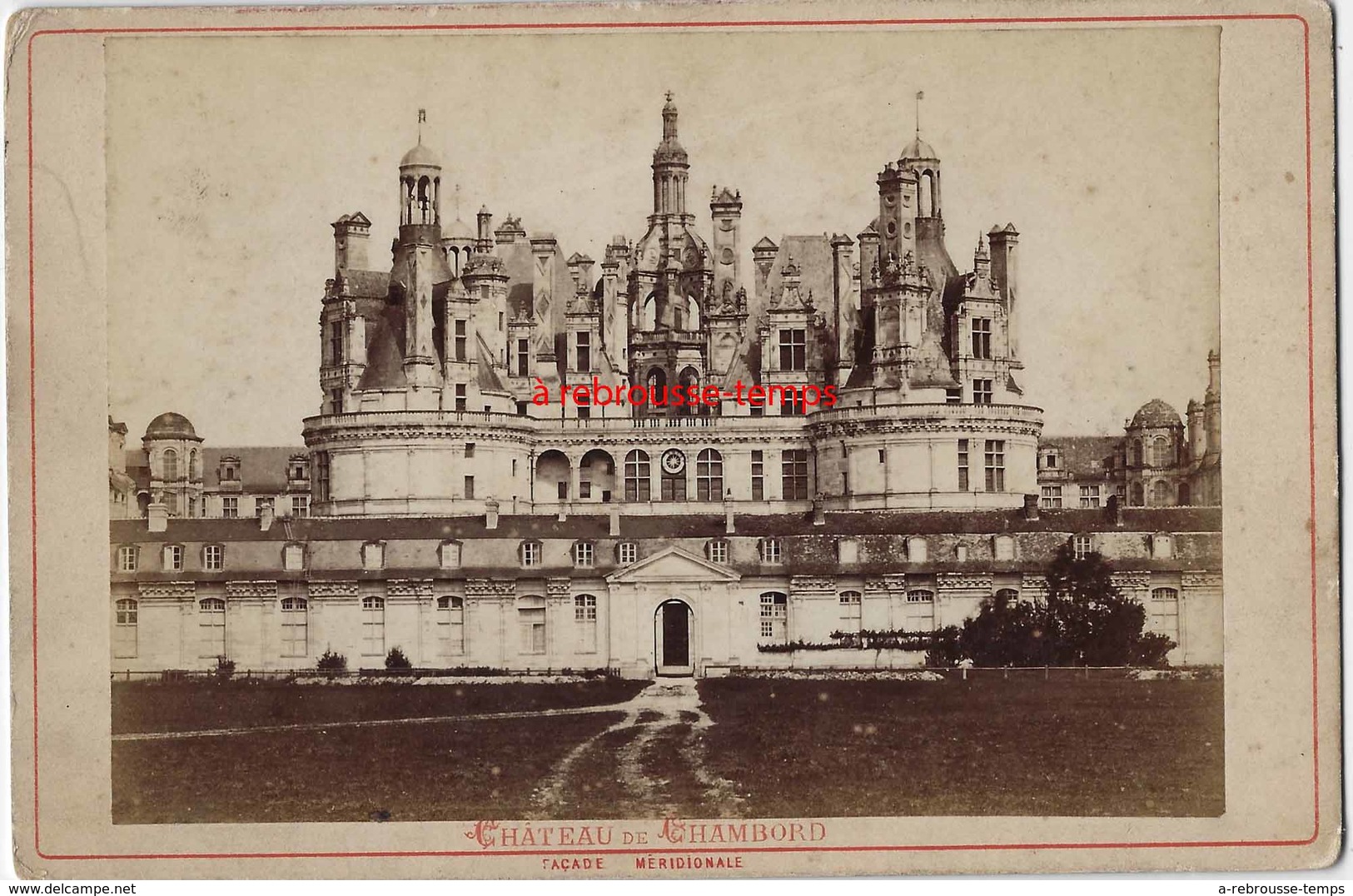 Photo Ancienne Vers 1900-grand CDV-(CAB) Le Chateau De Chambord-façade Méridionale - Luoghi