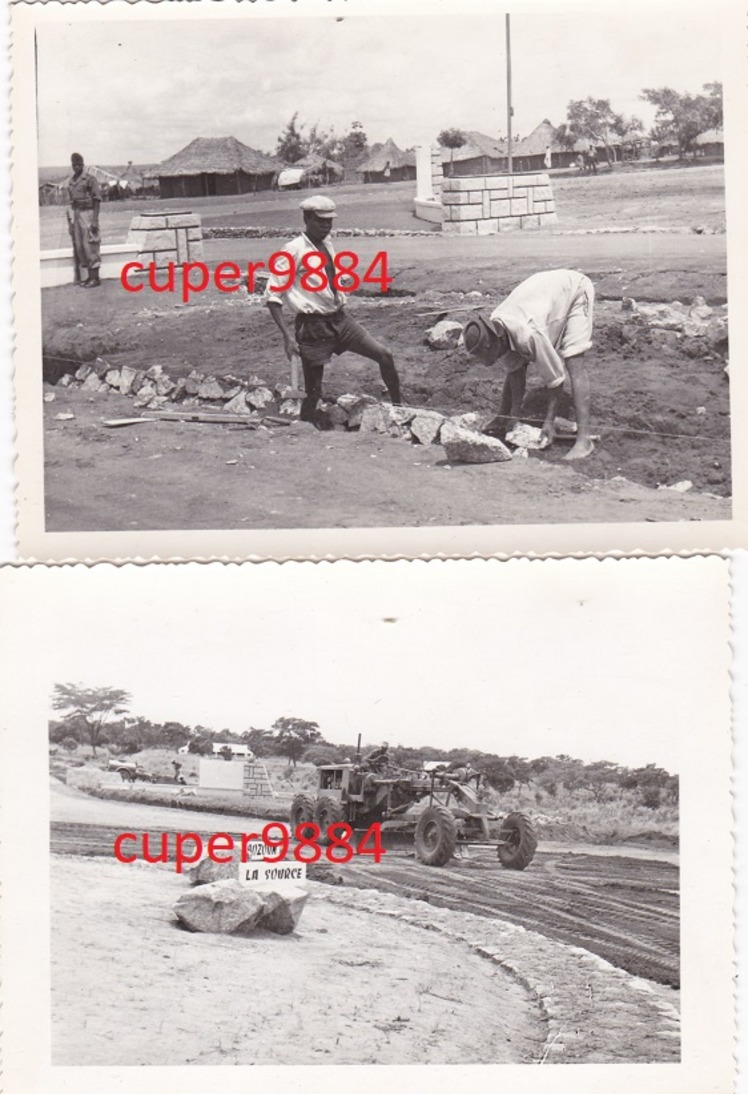 CENTRAFRICAINE   BANGUI  ET  LA  SOURCE  .  .  1962  .  7  PHOTOS  11,5  X  9  Cm  .  (  4  SCANS  )  . - Afrique