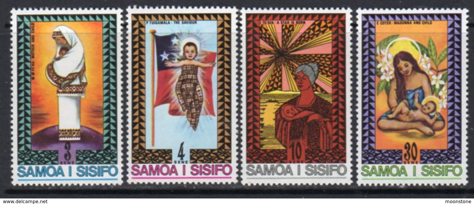 Samoa 1975 Christmas Set Of 4, MNH, SG 454/7 - Samoa