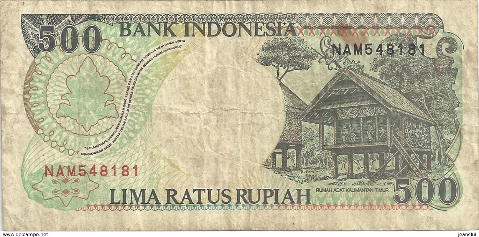 BANK INDONESIA - 500 RUPIAH . 1992 . N° NAM548181 .. 2 SCANES - Indonésie