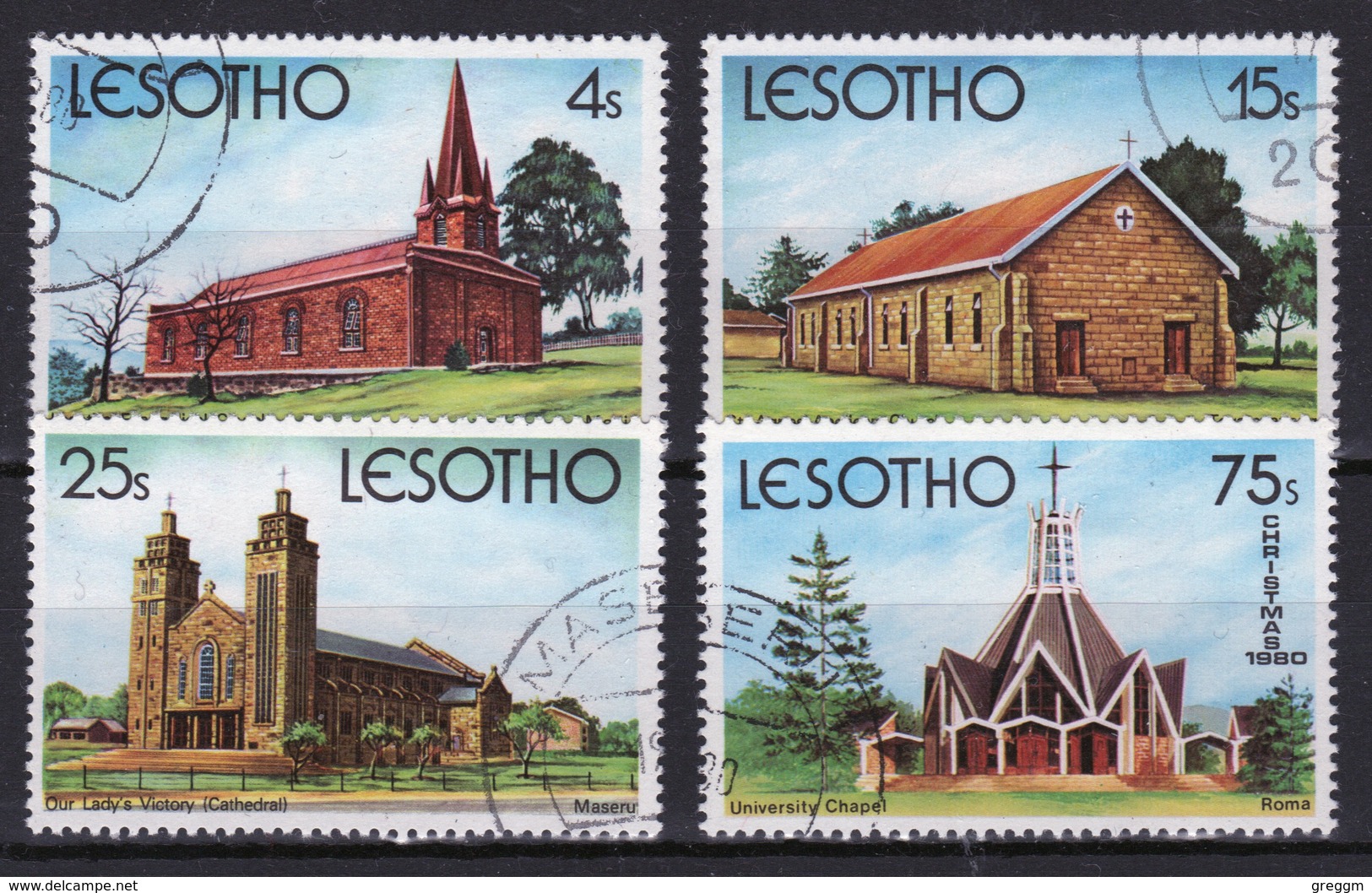 Lesotho 1980 Christmas Fine Used Set Of Four Stamps. - Lesotho (1966-...)