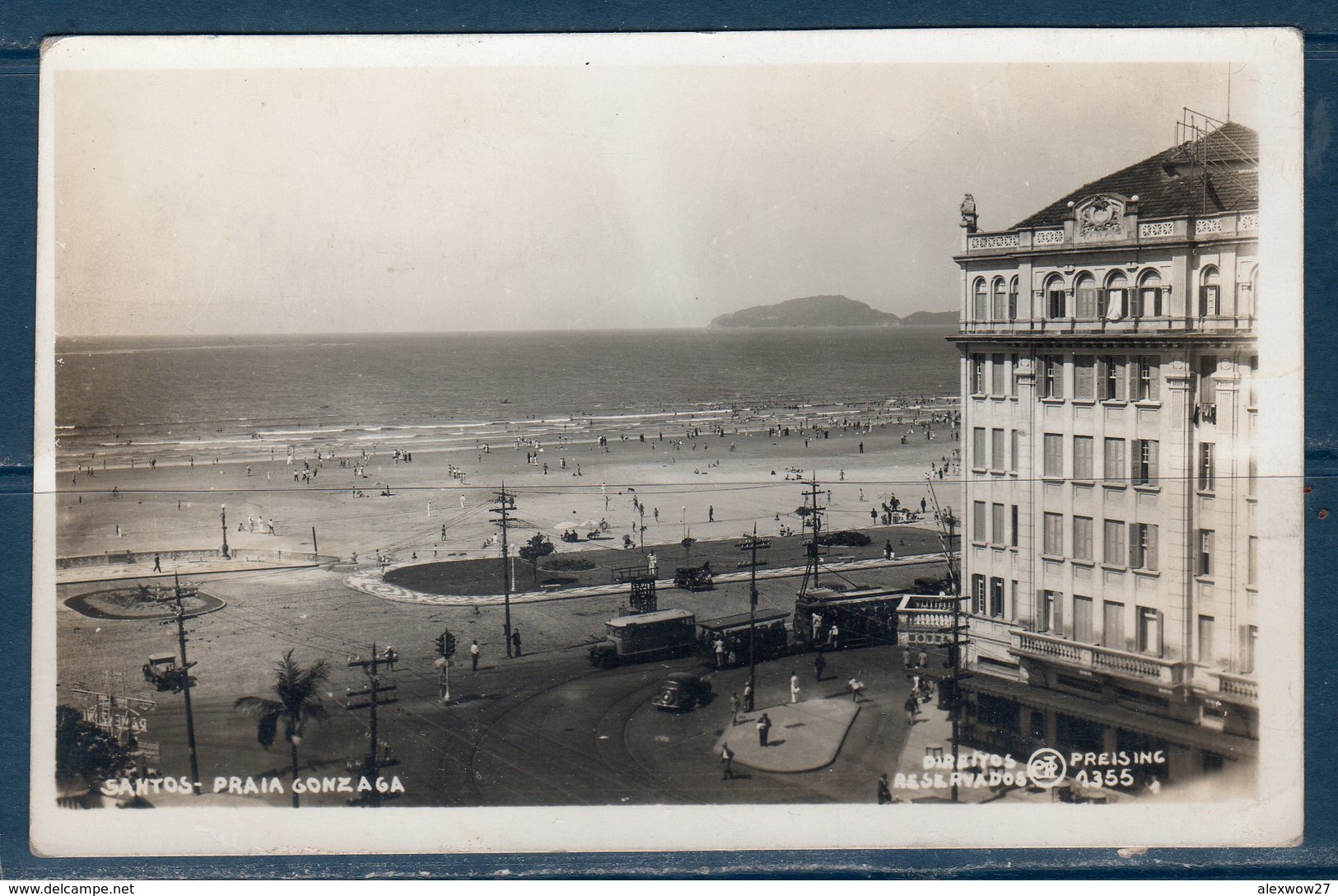 BRASILE 1938  -- SANTOS SPIAGGIA GONZAGA -- VIAGGIATA - São Paulo