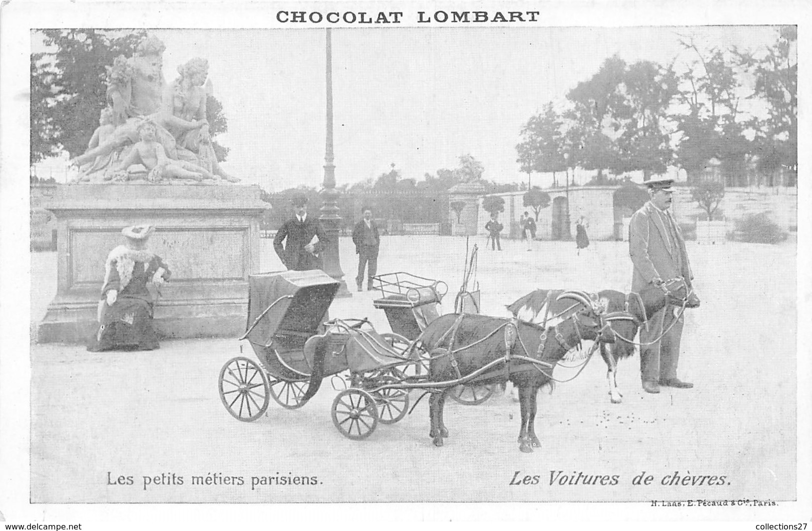 75-LES PETITS METIERS DE PARIS- LES VOITURES DE CHEVRES- CHOCOLAT LOMBART - Petits Métiers à Paris