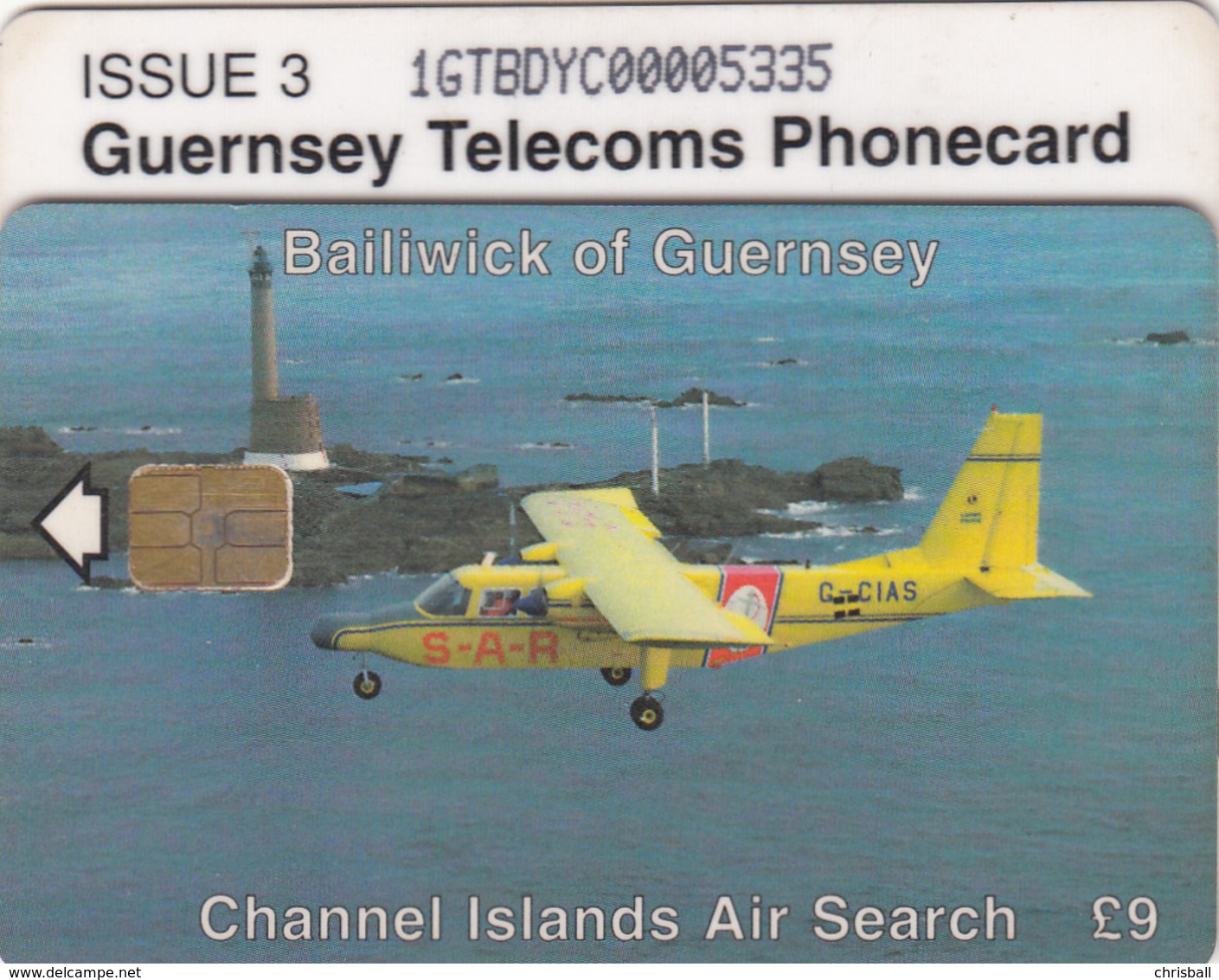 Guernsey Phonecard - £9 Search & Rescue - Superb Fine Used Condition (Type 1) - [ 7] Jersey Und Guernsey