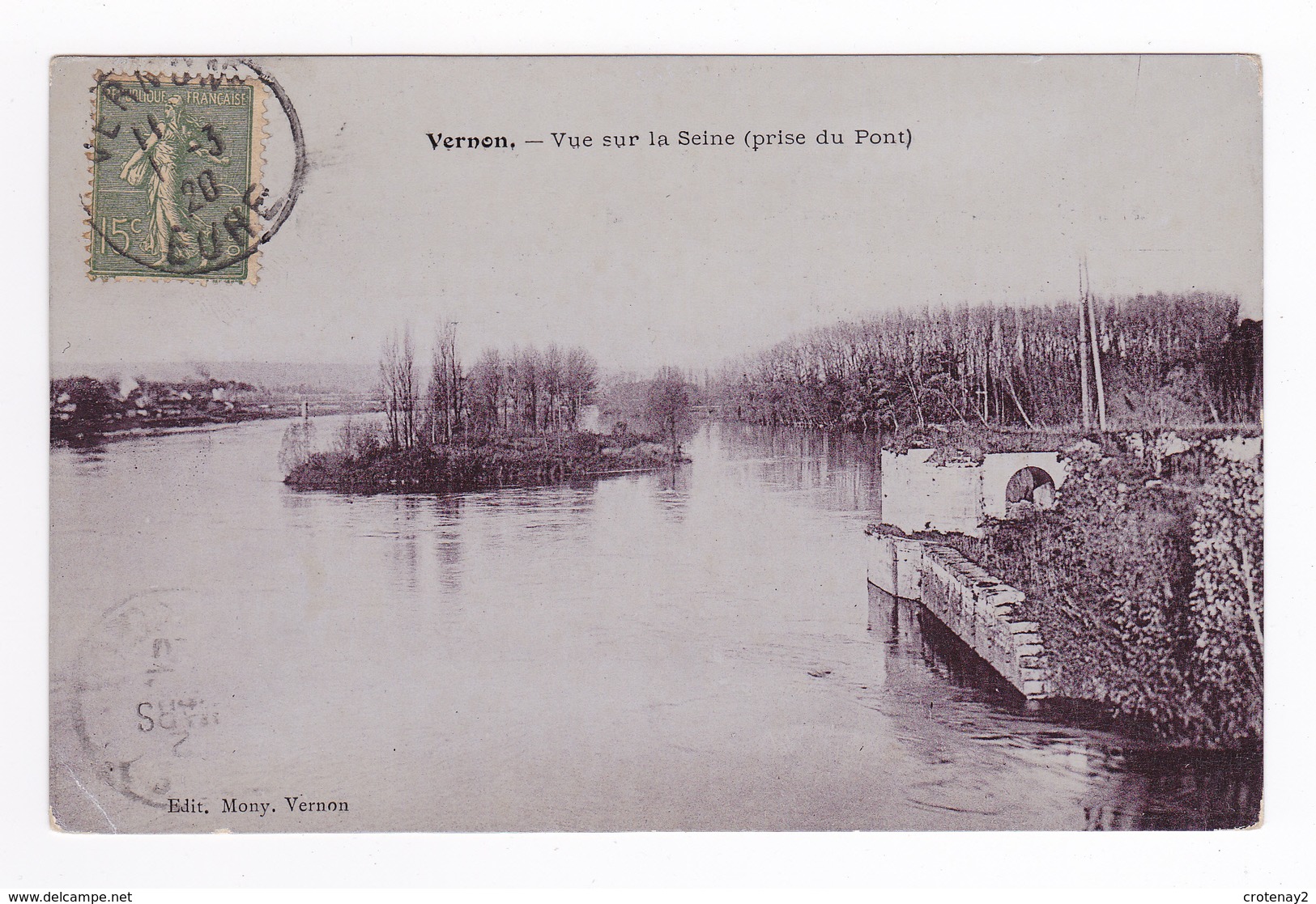 27 Vernon Vue Sur La Seine Prise Du Pont En 1920 édit Mony à Vernon - Vernon