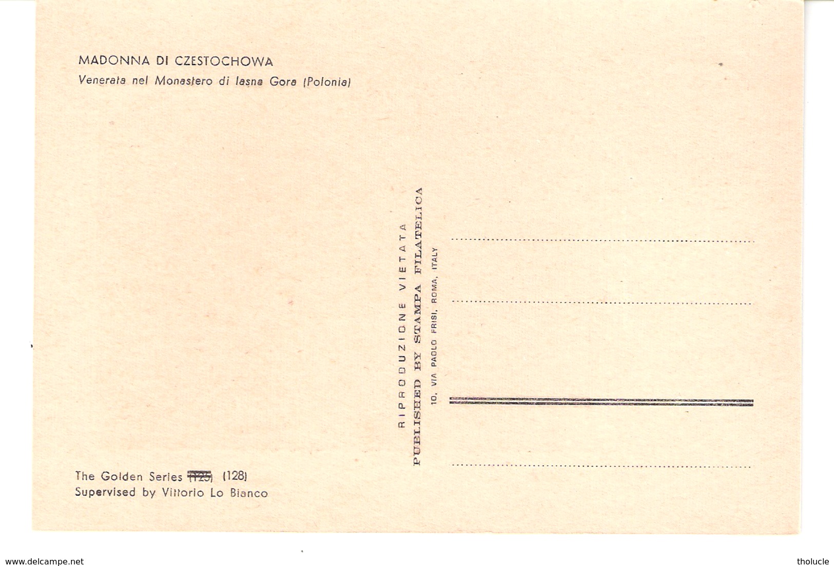 Carte Maximum Card-1966-Vatican-Our Lady (Madonna) Of Czestochova, Jasna Gora (Poland) - Cartes-Maximum (CM)