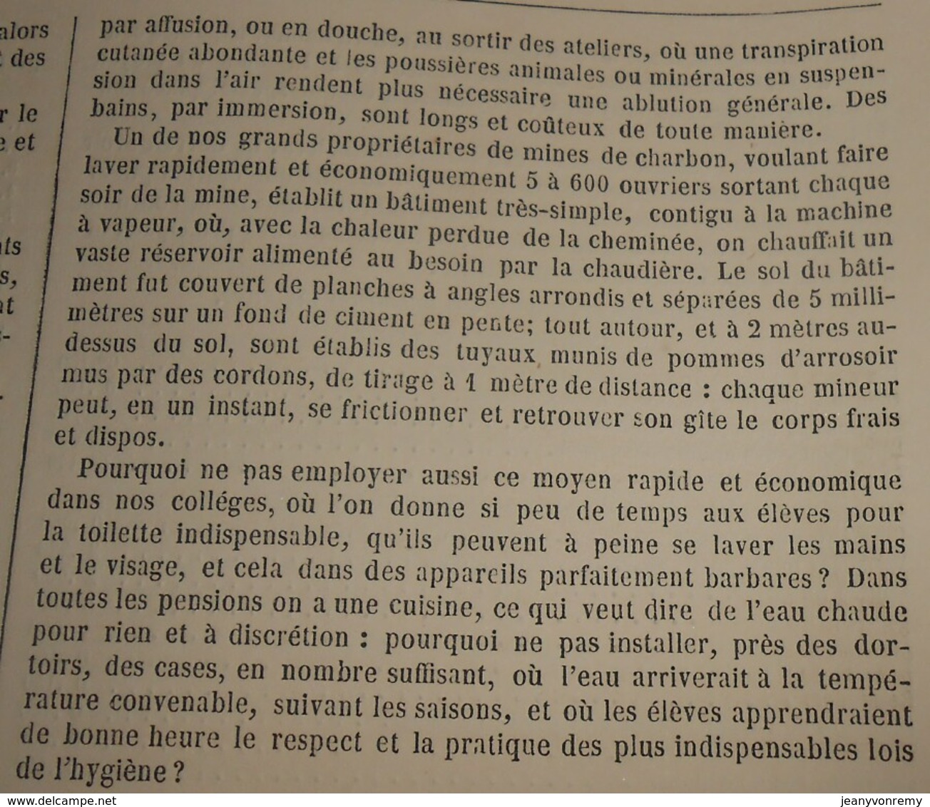 Plan Des Bains Dans Les Habitations Privées. 1869 - Arbeitsbeschaffung