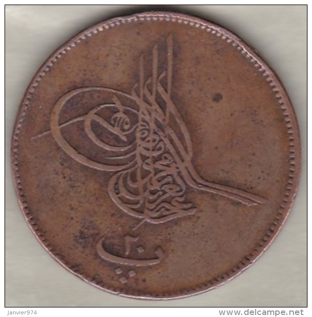 Egypte . 20 Para AH 1277 Année 10 . Sultan Abdul Aziz .KM# 244 - Egypte