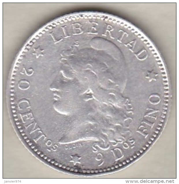 ARGENTINE / TUCUMAN . 20 CENTAVOS 1882. ARGENT - Argentina