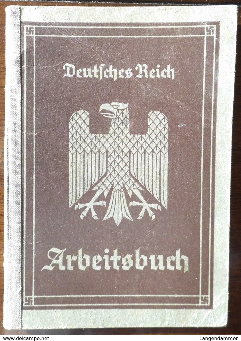 Arbeitsbuch-1935-AA Laubahn/Schlesien-div.schlesische Tiefbaufirmenu.a. - 1939-45