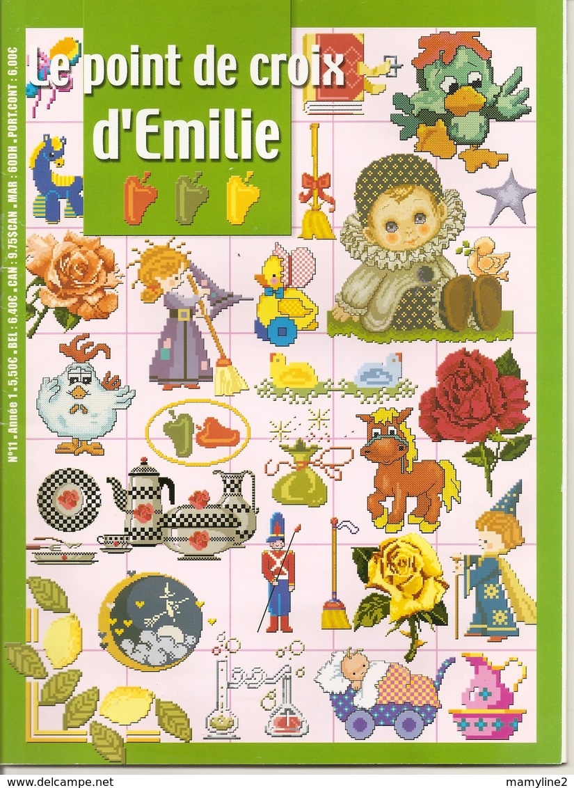 01 Le Point De Croix D'Emilie - N°11 - Année1 - Cross Stitch