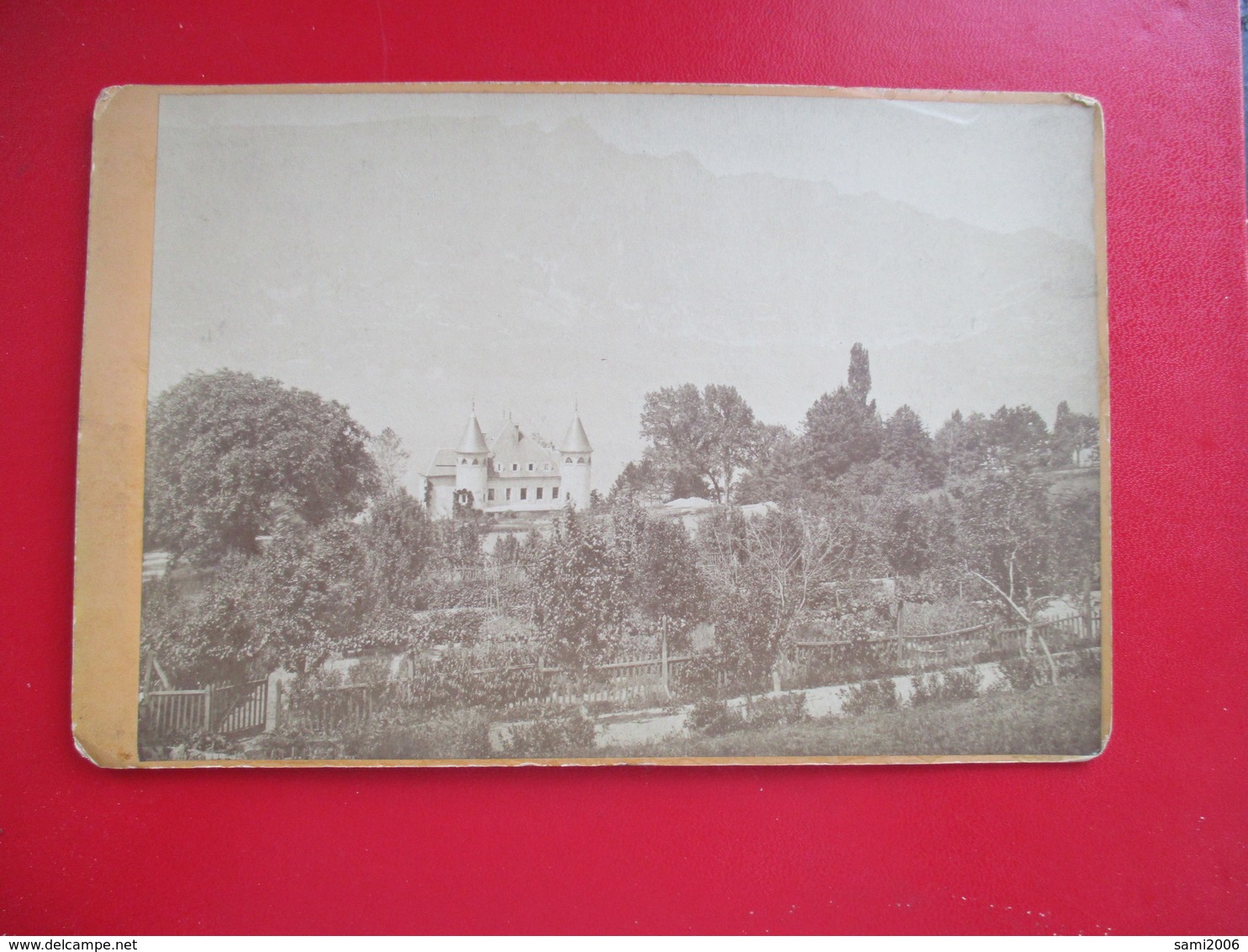 GRANDE PHOTO SUR CARTON LAC DU BOURGET CHATEAU DE BONPORT - Anciennes (Av. 1900)