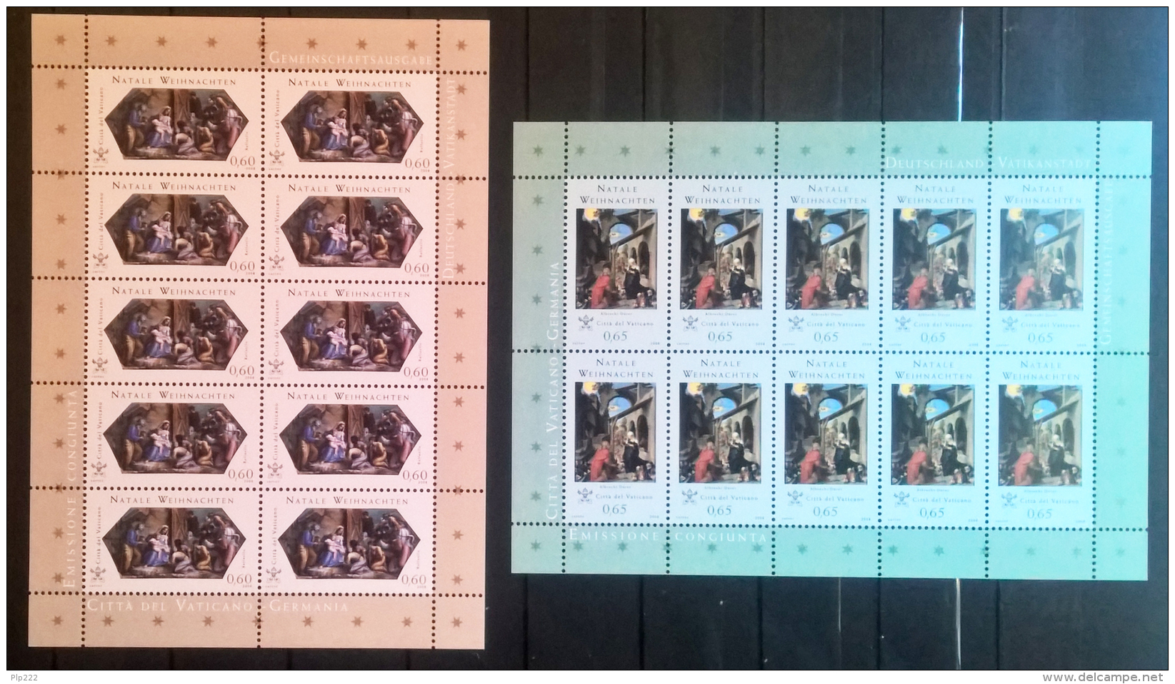 Vaticano 2008 Sass. 1480/81 Minifogli Da 10 **/MNH VF - Blocs & Feuillets