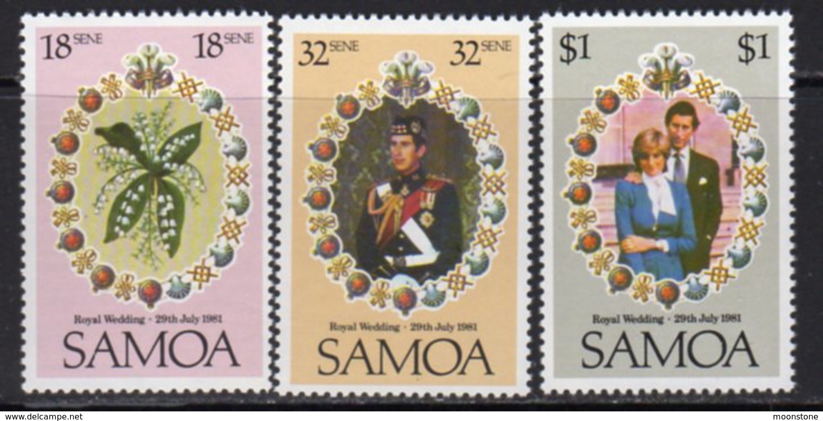 Samoa 1981 Royal Wedding Set Of 3, MNH, SG 599/601 - Samoa