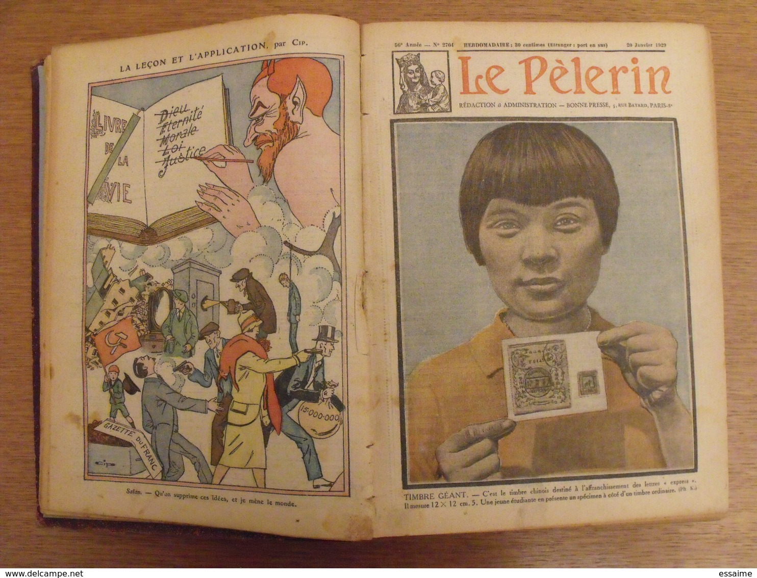 Reliure Recueil Le Pélerin De 1928-29 (novembre/décembre). Nombreuses Illustrations BD - Autre Magazines