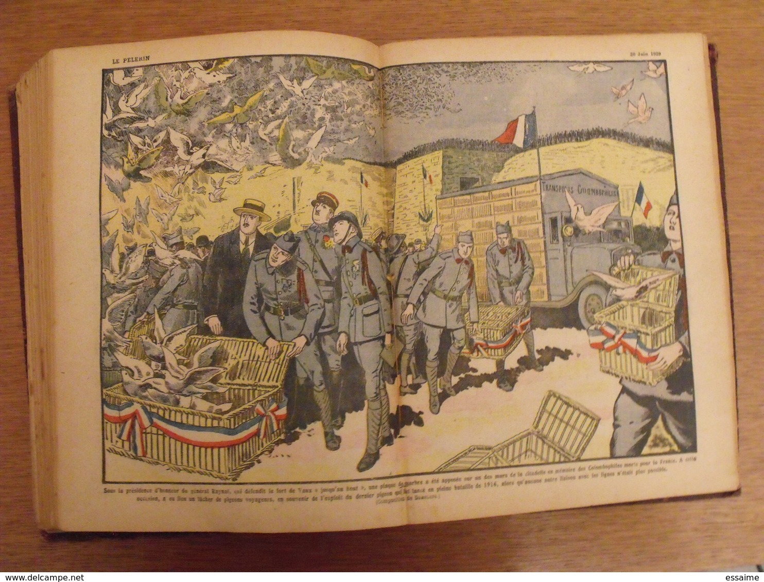 reliure recueil Le pélerin de 1928-29 (novembre/décembre). nombreuses illustrations BD