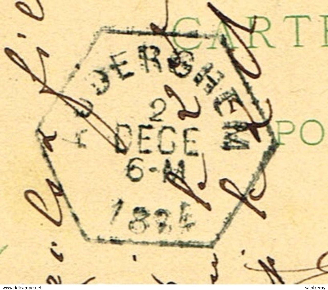 Entier Postal D'Aerschot Déc.1884 Obl Arrivée Auderghem Chemin De Fer - Documents & Fragments