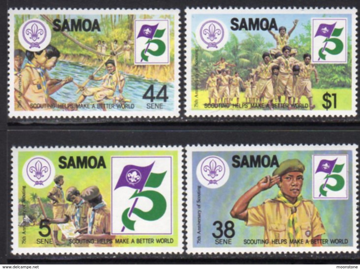 Samoa 1982 75th Anniversary Of Boy Scouts Set Of 4, MNH, SG 620/3 - Samoa