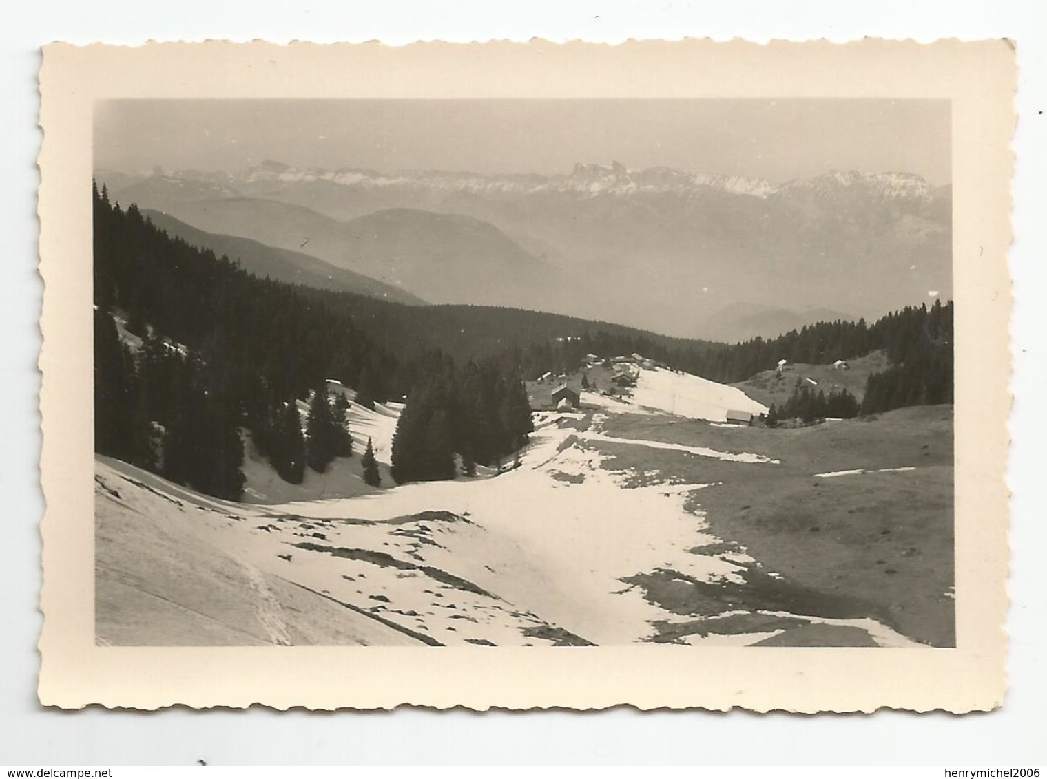 Photographie 38 Isère Recoin De Chamrousse Mars 1948 Photo 6,5x9,5 Cm Env - Places