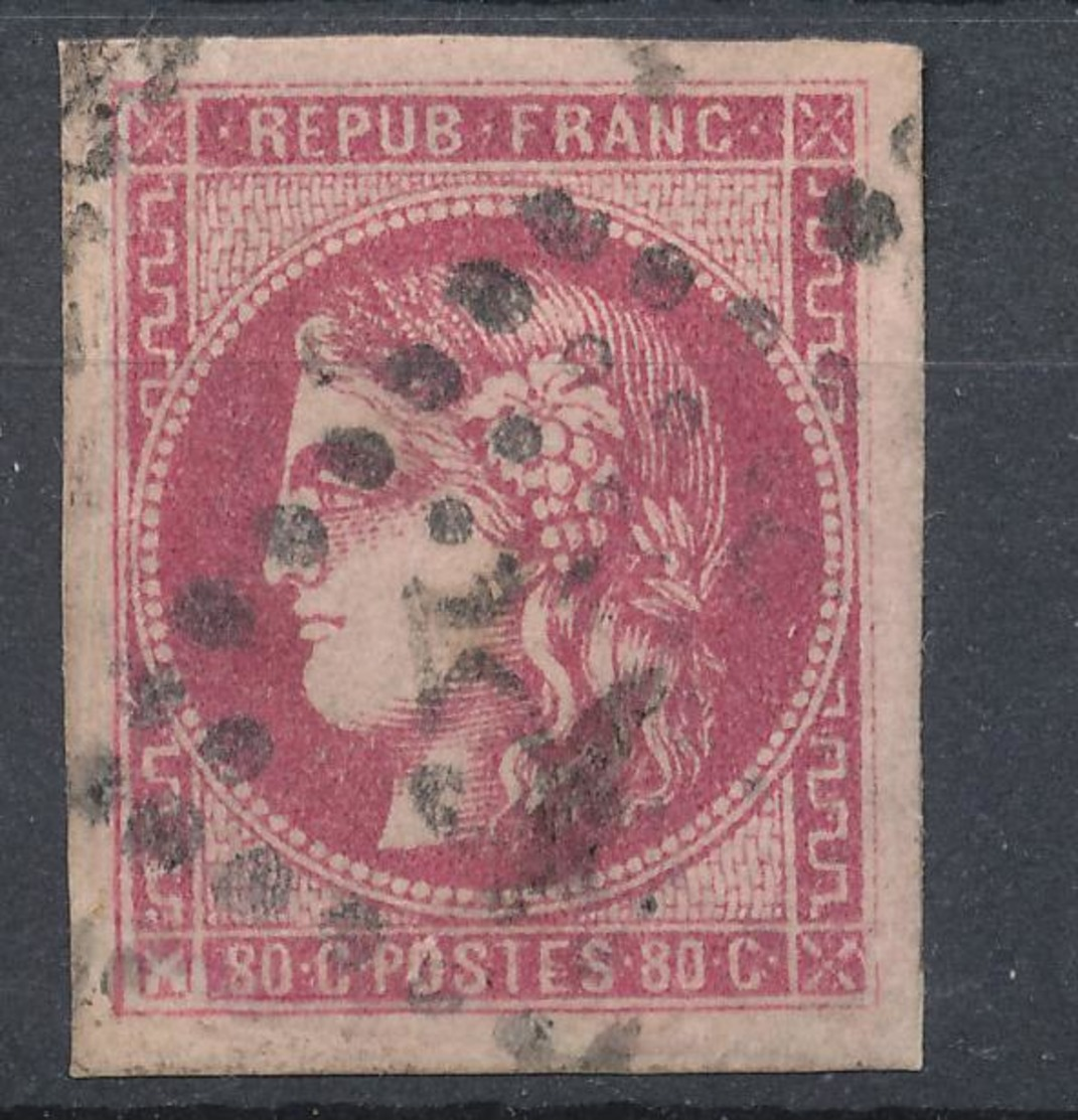 N°49 ROSE FONCE G.C. - 1870 Emission De Bordeaux