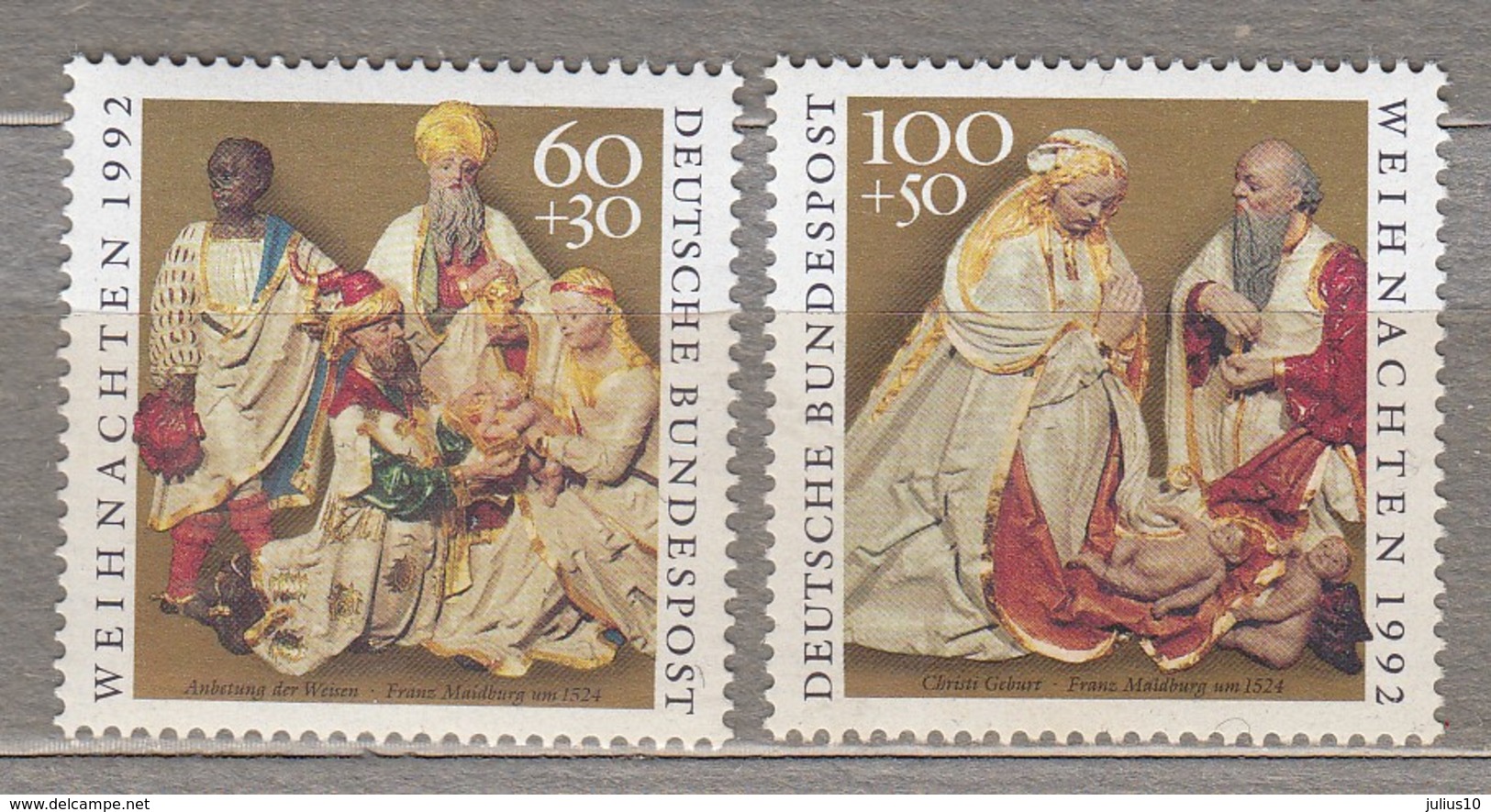 GERMANY BRD 1992 Christmas MNH(**) Mi 1639-1640  #21698 - Neufs