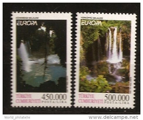 Turquie Türkiye 2001 N° 2989 / 90 ** Europa, Chute D'Eau, Richesse Naturelle, Düdenbasi, Yerköprü, Fleur, Montagne - Neufs