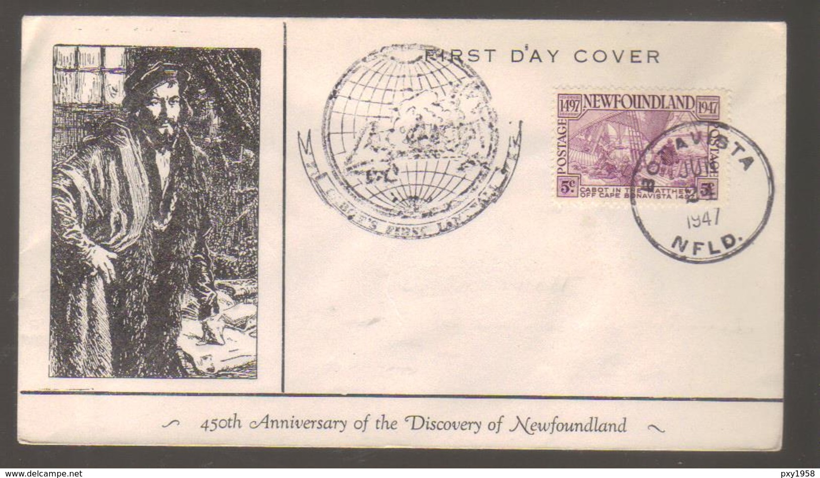 8332- Newfoundland , Canada , 24th June 1947 Cover - Postal History