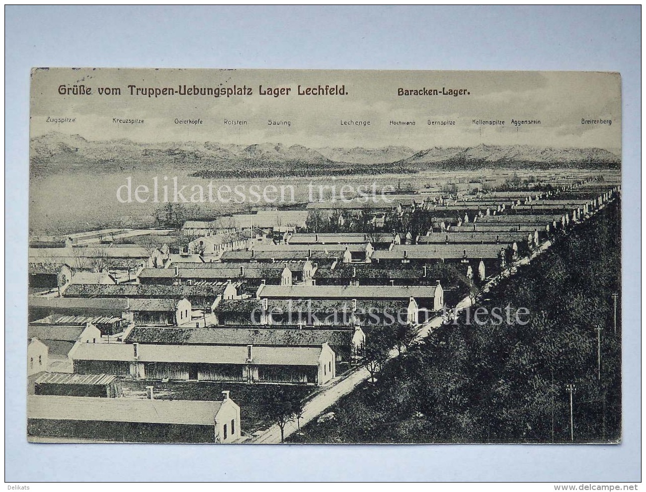 GERMANIA Truppen Uebungsplatz Lager Lechfeld Prigionieri Trieste I WW AK Vecchia Cartolina Old Postcard - Guerra 1914-18