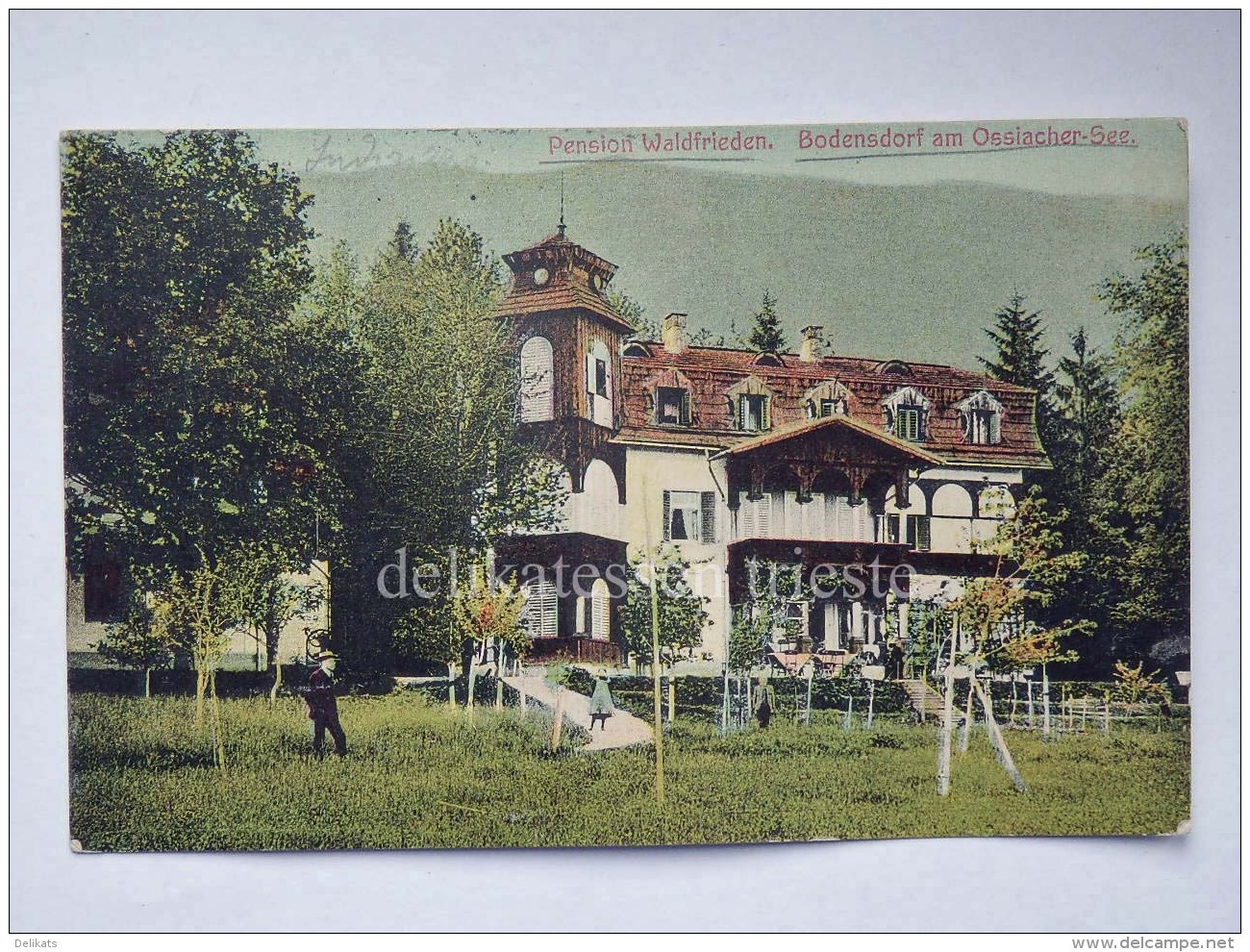 AUSTRIA BODENSDORF Ossiacher See Pension Waldfieden Karten AK Old Postcard - Ossiachersee-Orte