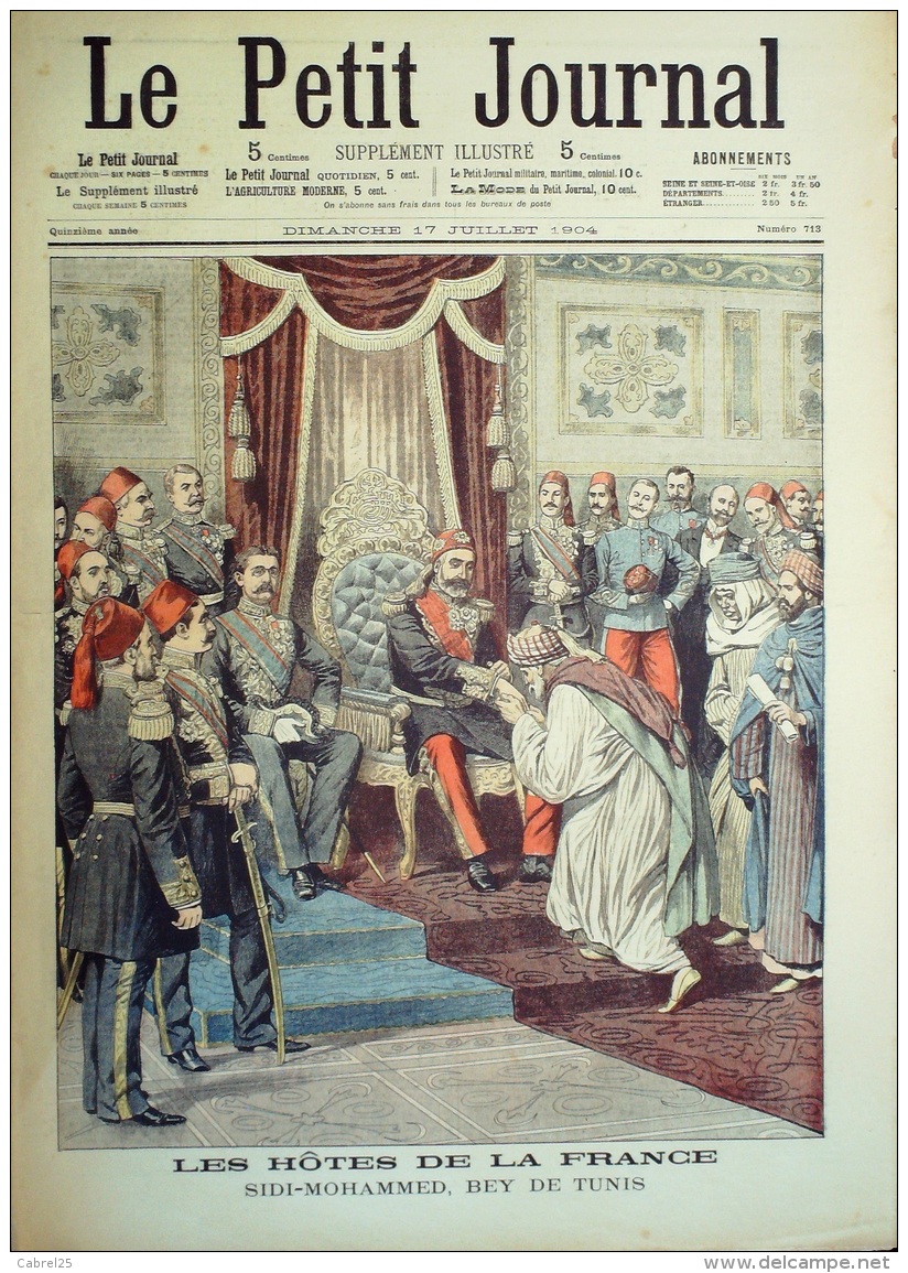 LE PETIT JOURNAL-1904-713-SIDI MOHAMED BEY TUNIS-JAY GOULMD MILLIARDAIRE /ECHECS - Le Petit Journal