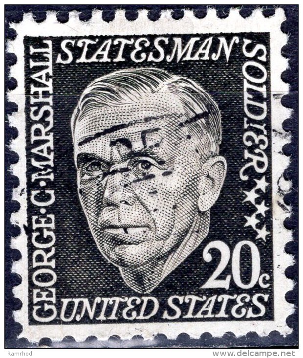 USA 1965 Prominent Americans - 20c. George C. Marshall FU - Usados