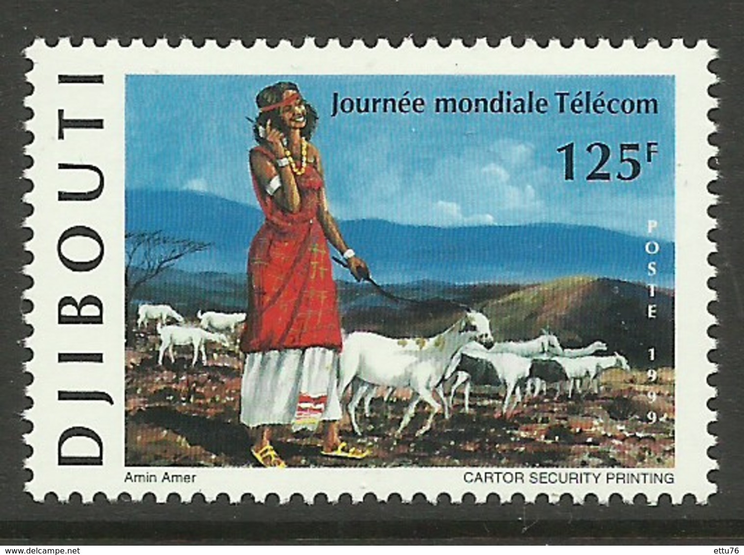 DJIBOUTI  1999  WORLD TELECOM  DAY  MNH - Djibouti (1977-...)