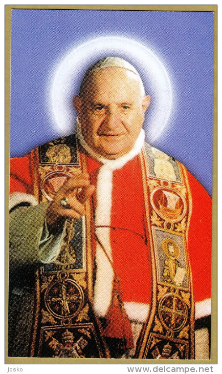 POPE JOHN XXIII  -  Angelo Giuseppe Roncalli  ( Croatian Holy Card ) Pape Papst Papa Paus Papa Giovanni XXIII - Devotion Images