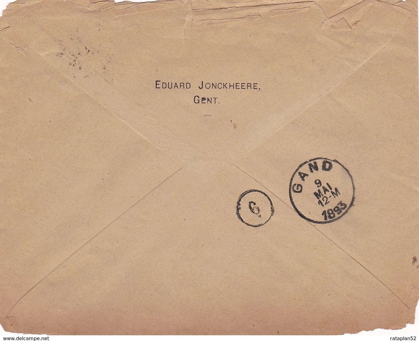 Briefomslag Obp 46 Aan Vanderhaeghen, Ferdinand Universiteitsbibliothecaris GENT. - Enveloppes-lettres